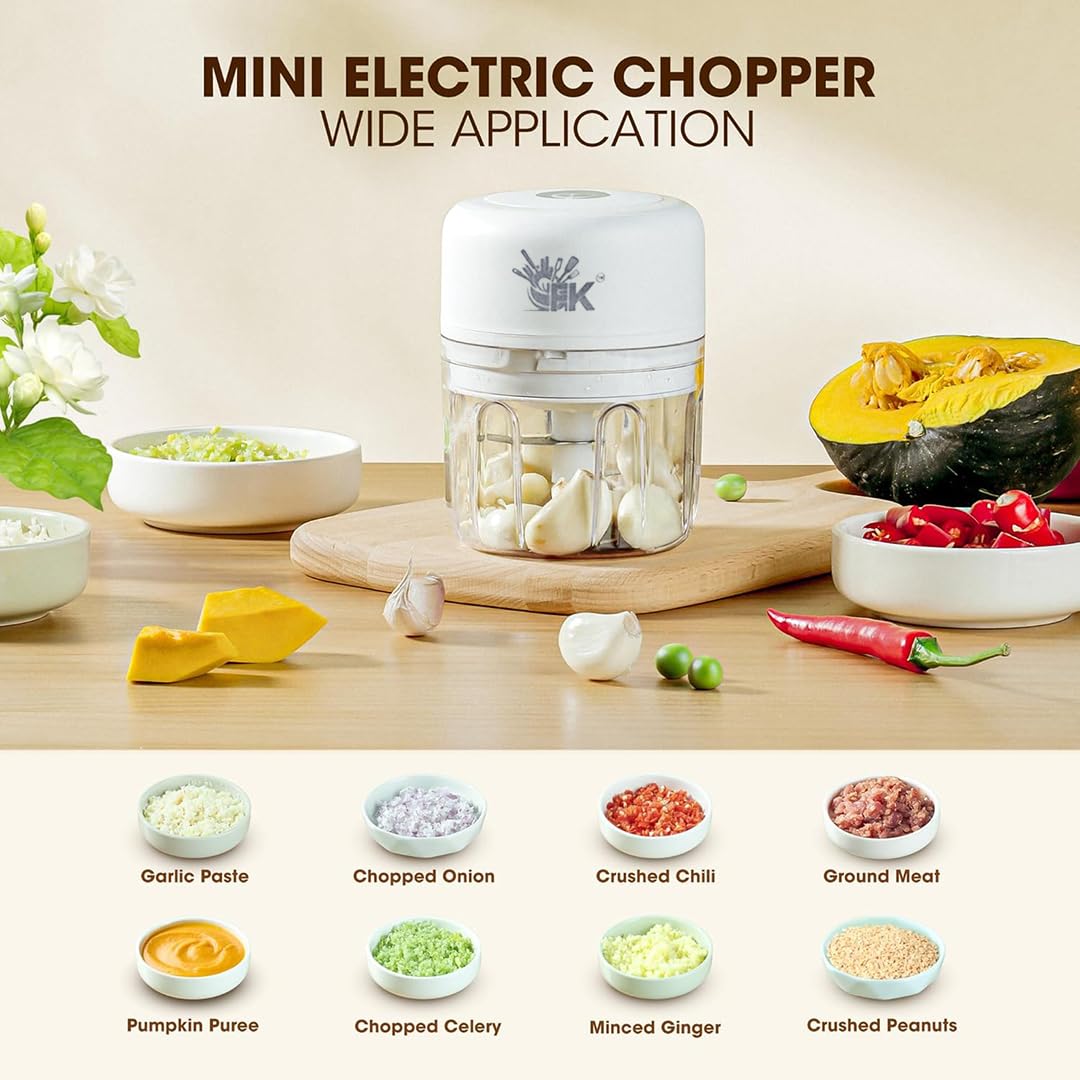 FOREVERKITCHEN Rechargeable Mini Electric Chopper with Food Grade