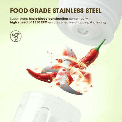 FOREVERKITCHEN Rechargeable Mini Electric Chopper with Food Grade
