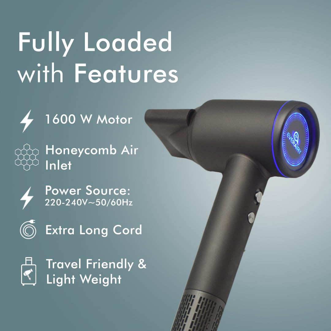 EVERAIRY High Speed 1600 Watts Hair Dryer for Women & Men